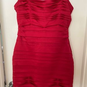 Mini satin dress red color - BCBG MAXAZRIA